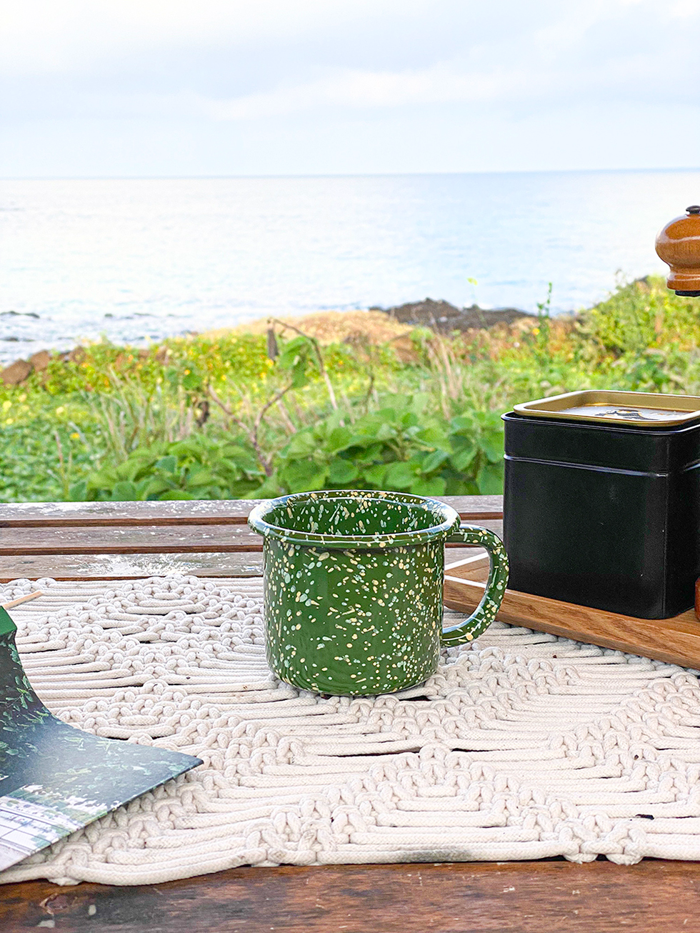 Milkyway Enamelware Mug 250ml Amazon Green