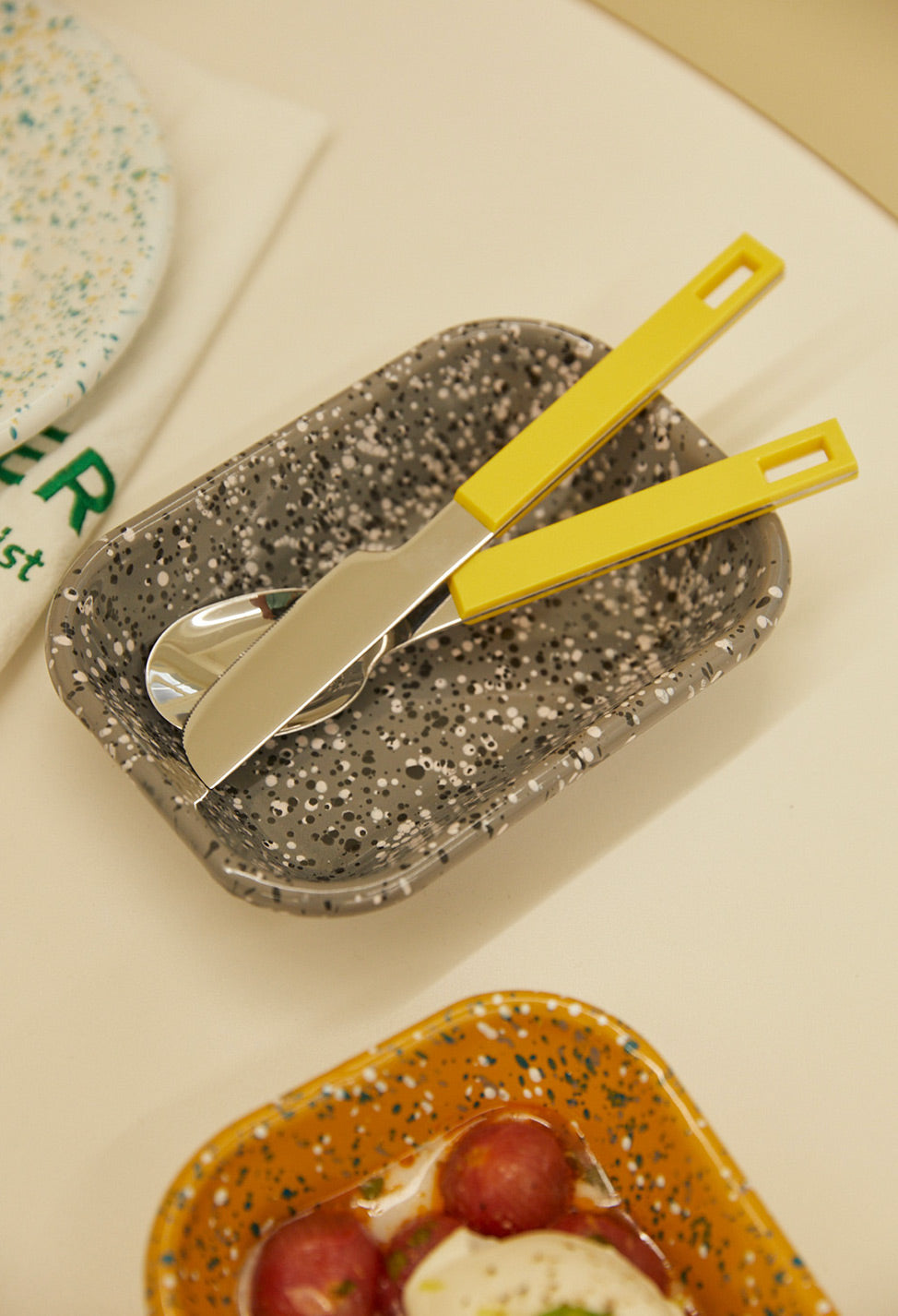 Milkyway Enamelware Small Tray Sahara Brown