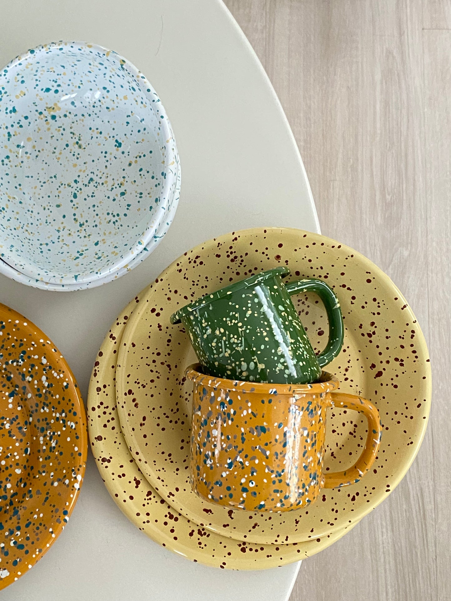 Milkyway Enamelware Plate 21cm Sahara Brown