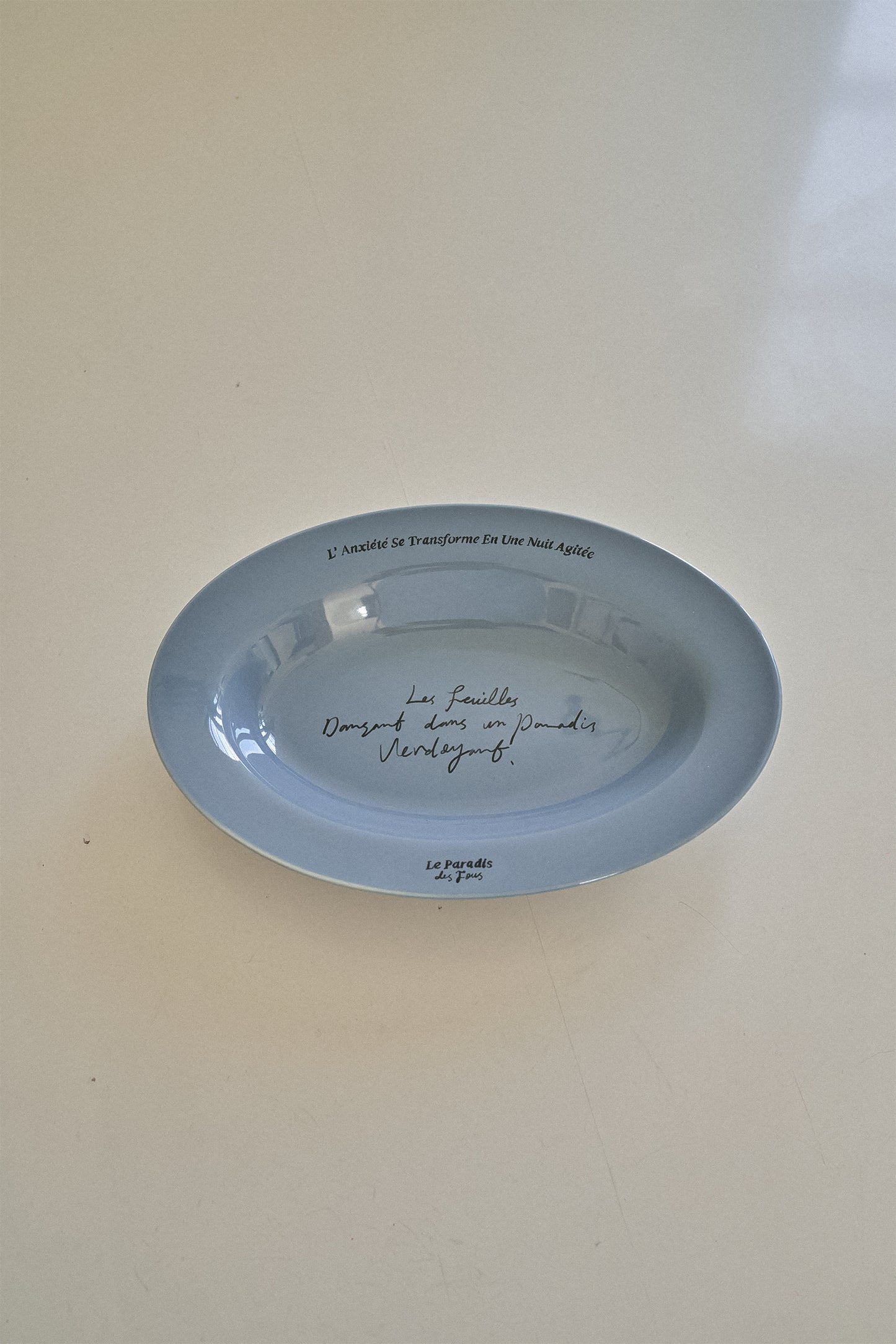 Le Paradis Oval Plate (Grey Blue)