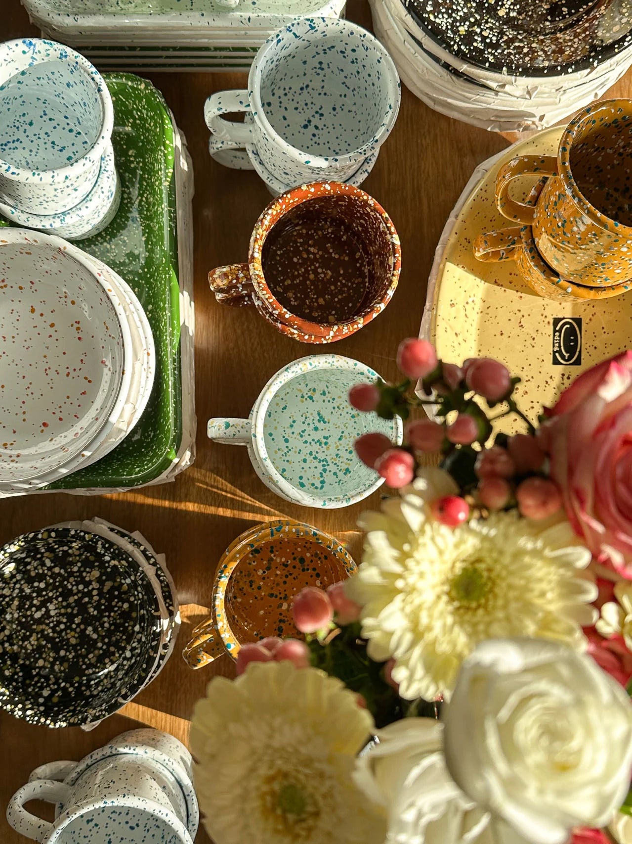 Milkyway Enamelware Large Tray Inca Bronze