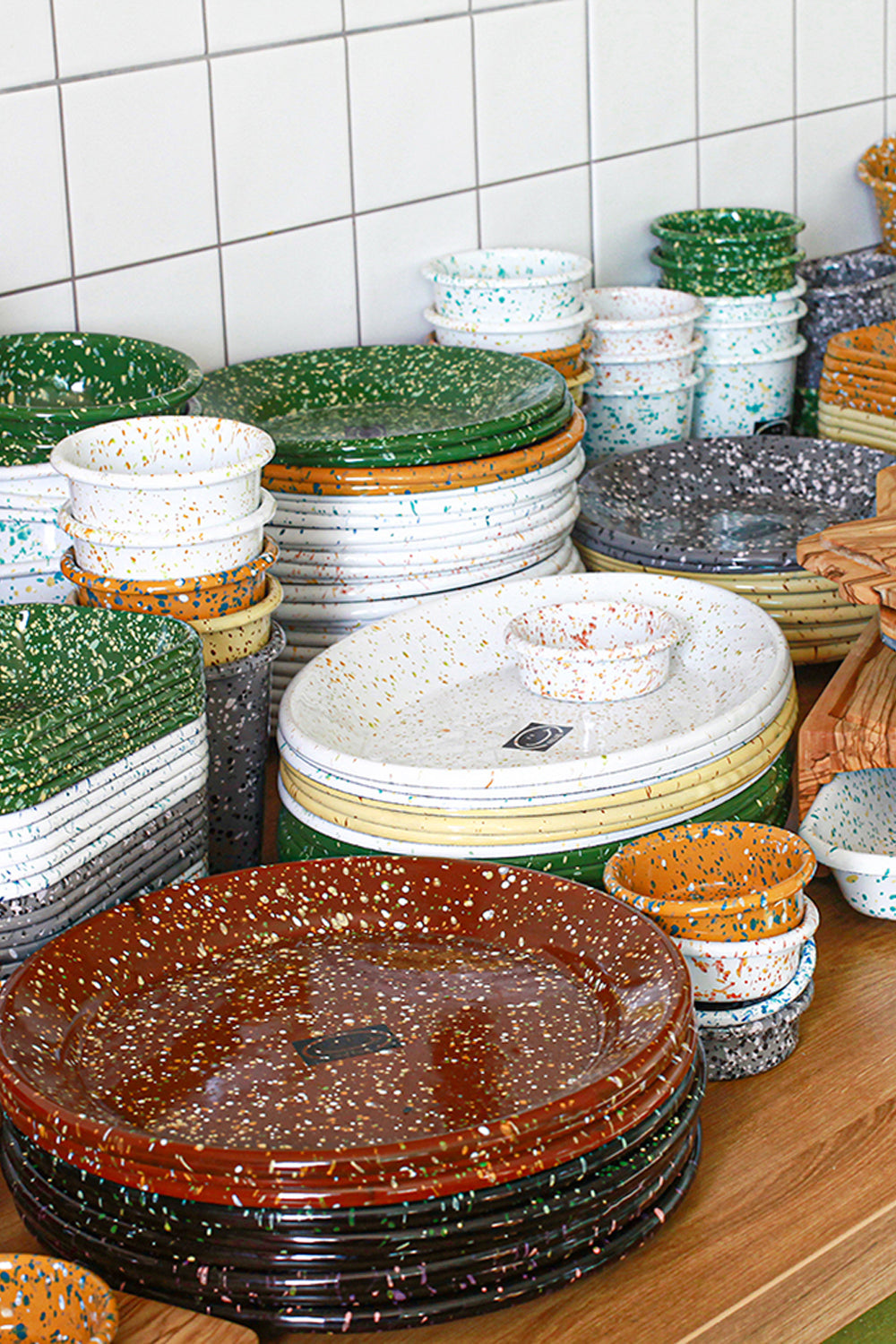 Milkyway Enamelware Oval Plate Tahiti Mint