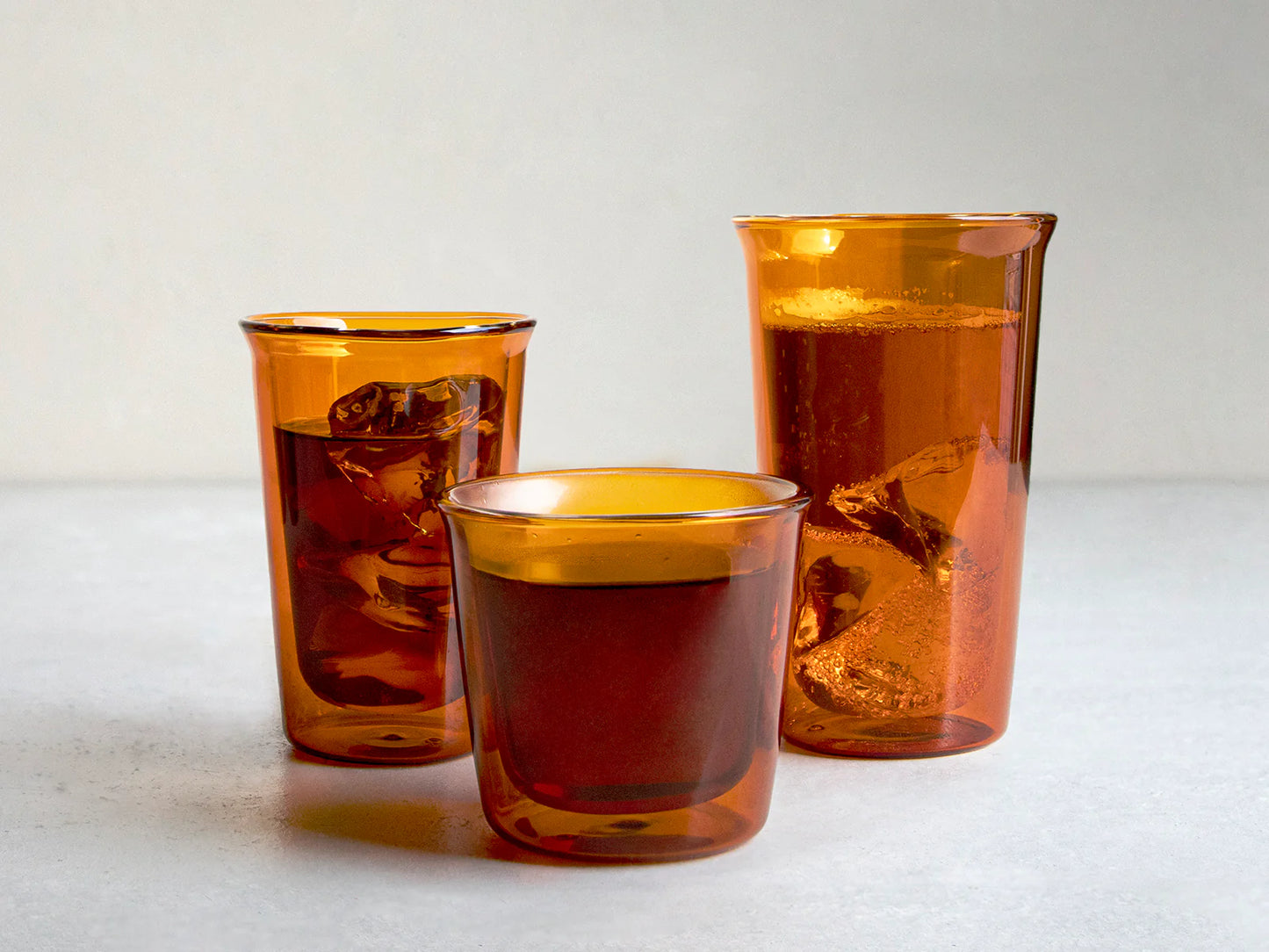 Cast AMBER double wall glass 290ml