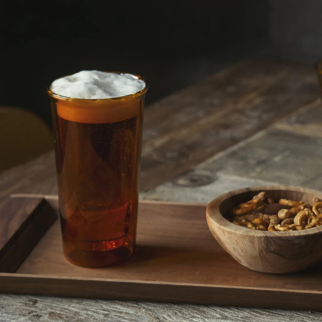 CAST AMBER double wall glass 340ml