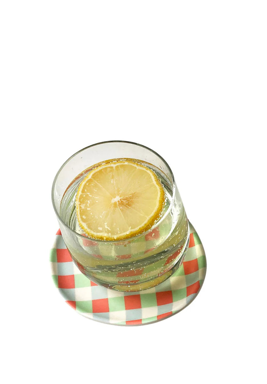 Gingham coaster