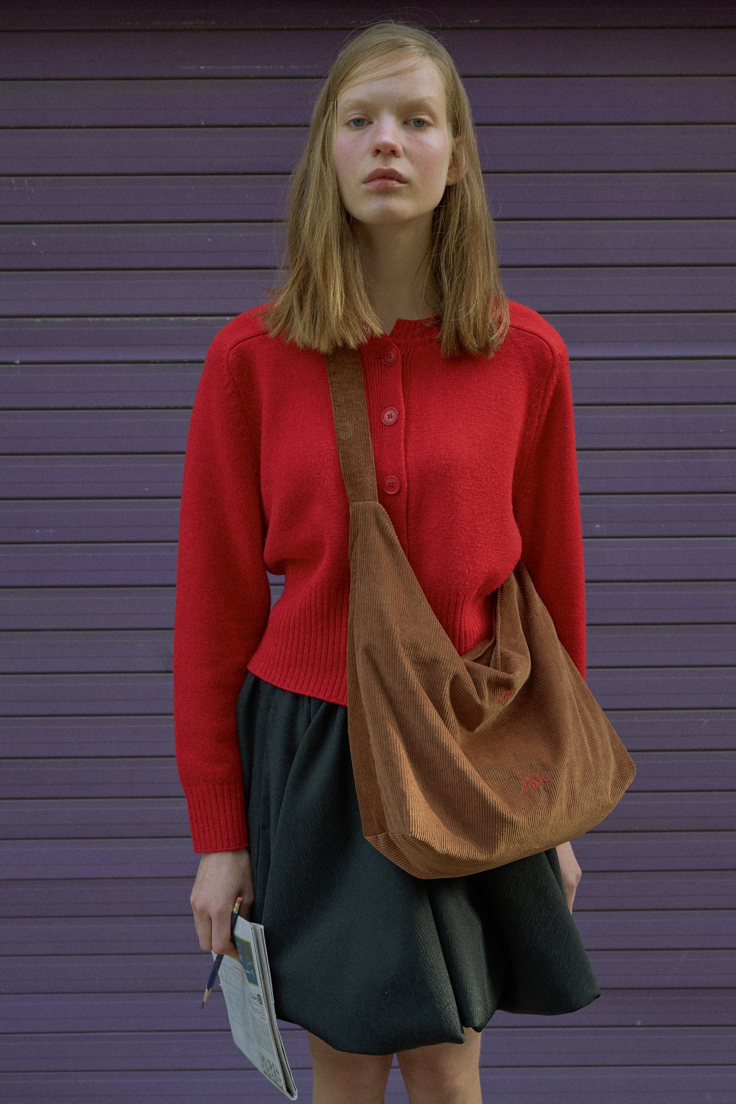 Easy-Peasy Corduroy Bag (Brownie)