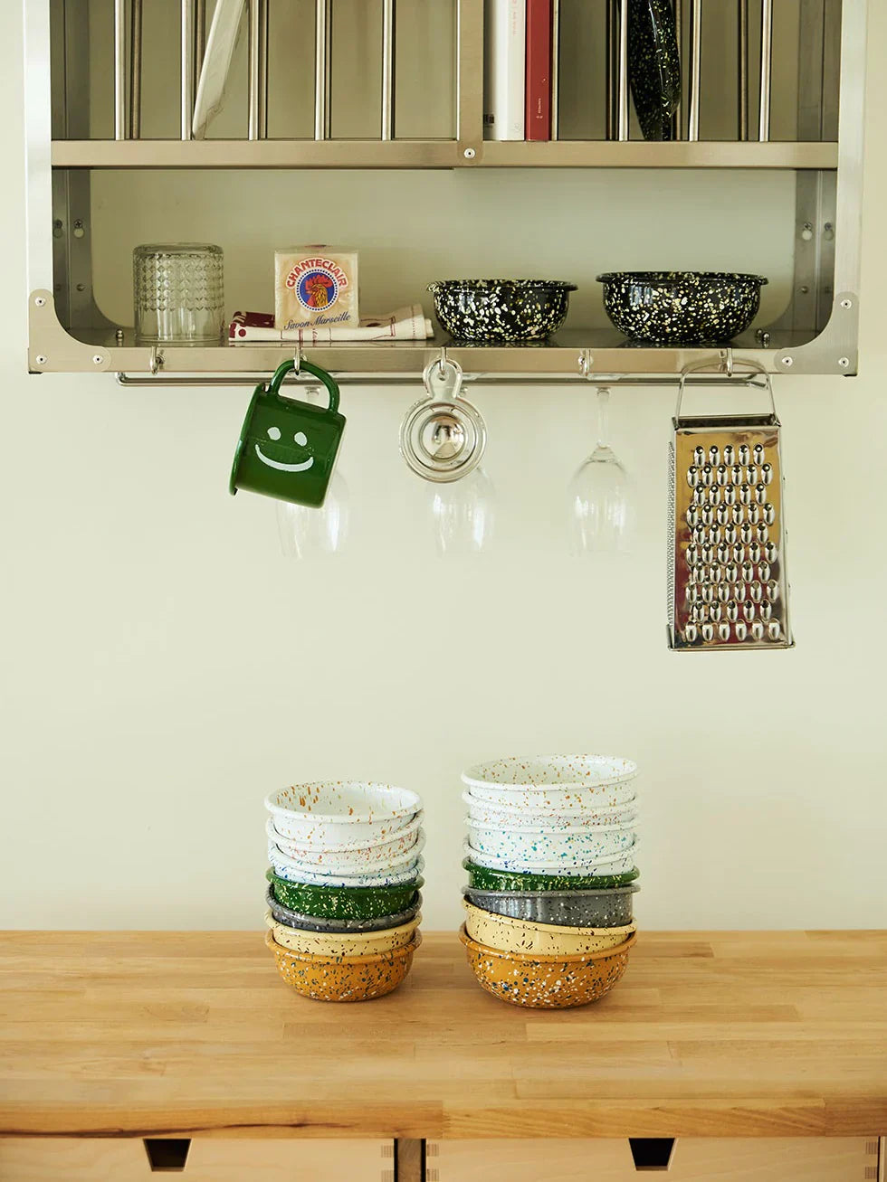Handmade ceramic and enamelware bowls from Pollygarden and Eding Home at Haus Haus