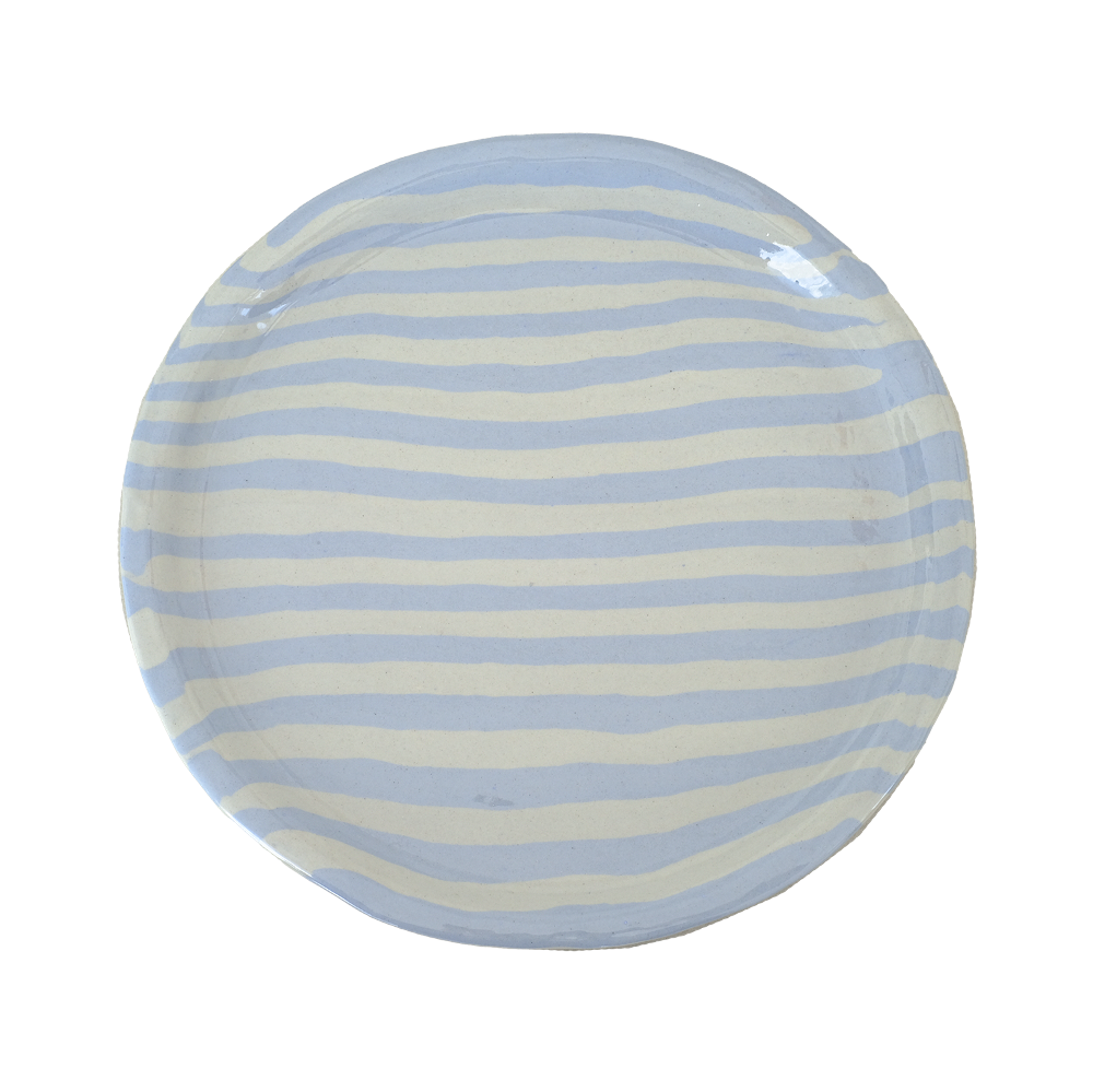 Plate Stripe Baby Blue