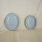 Egg Plate Stripe Baby Blue