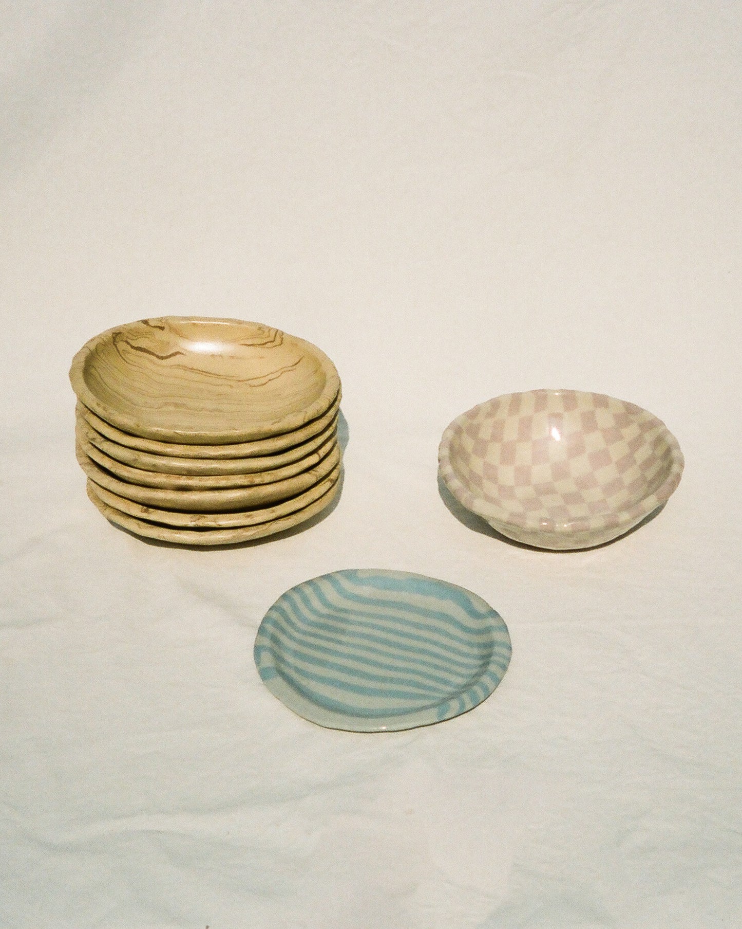 Plate Stripe Baby Blue