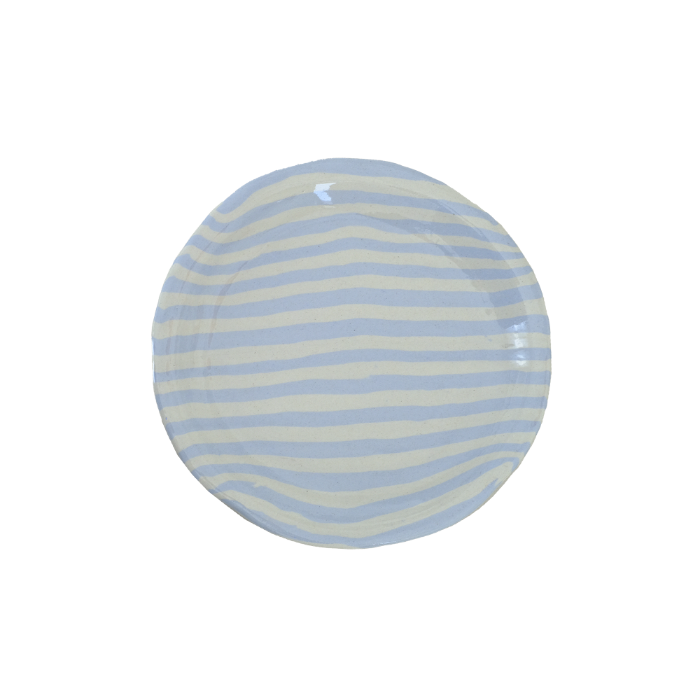 Plate Stripe Baby Blue