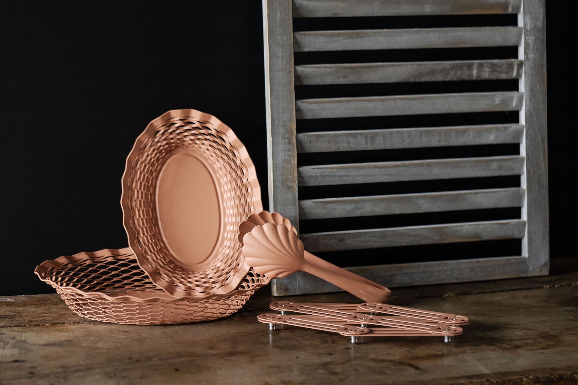 Roger Orfevre 21cm old pink bread tong for artisan bread service