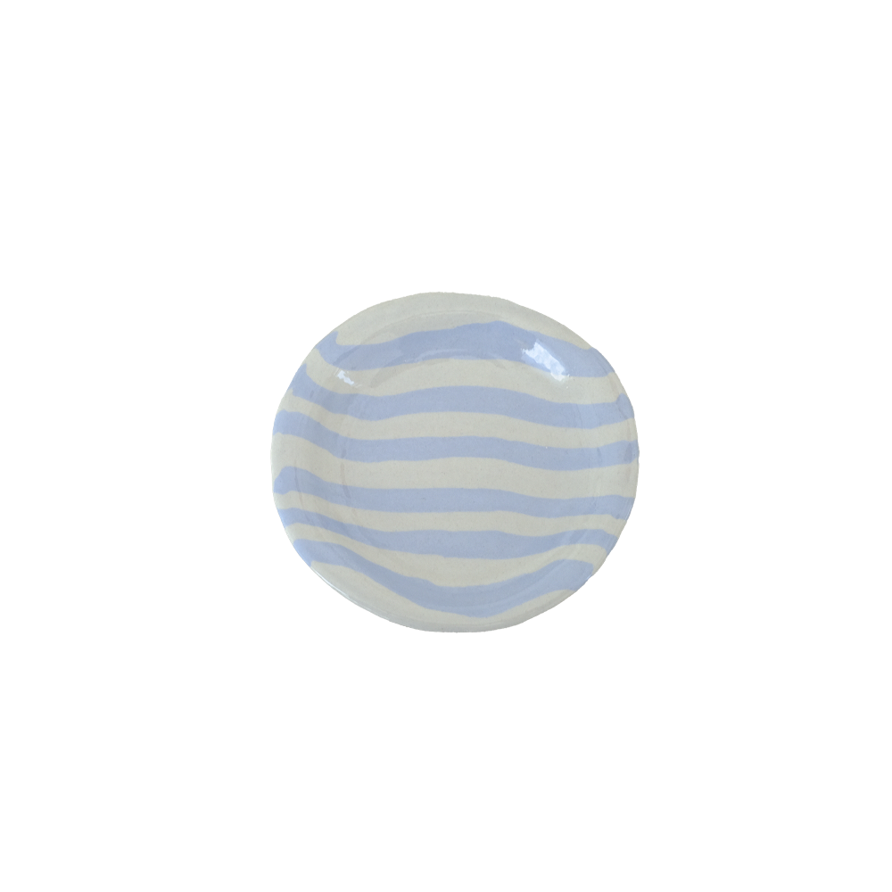 Plate Stripe Baby Blue