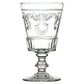 La Rochère Versailles water glass with ornate French relief pattern in clear glass
