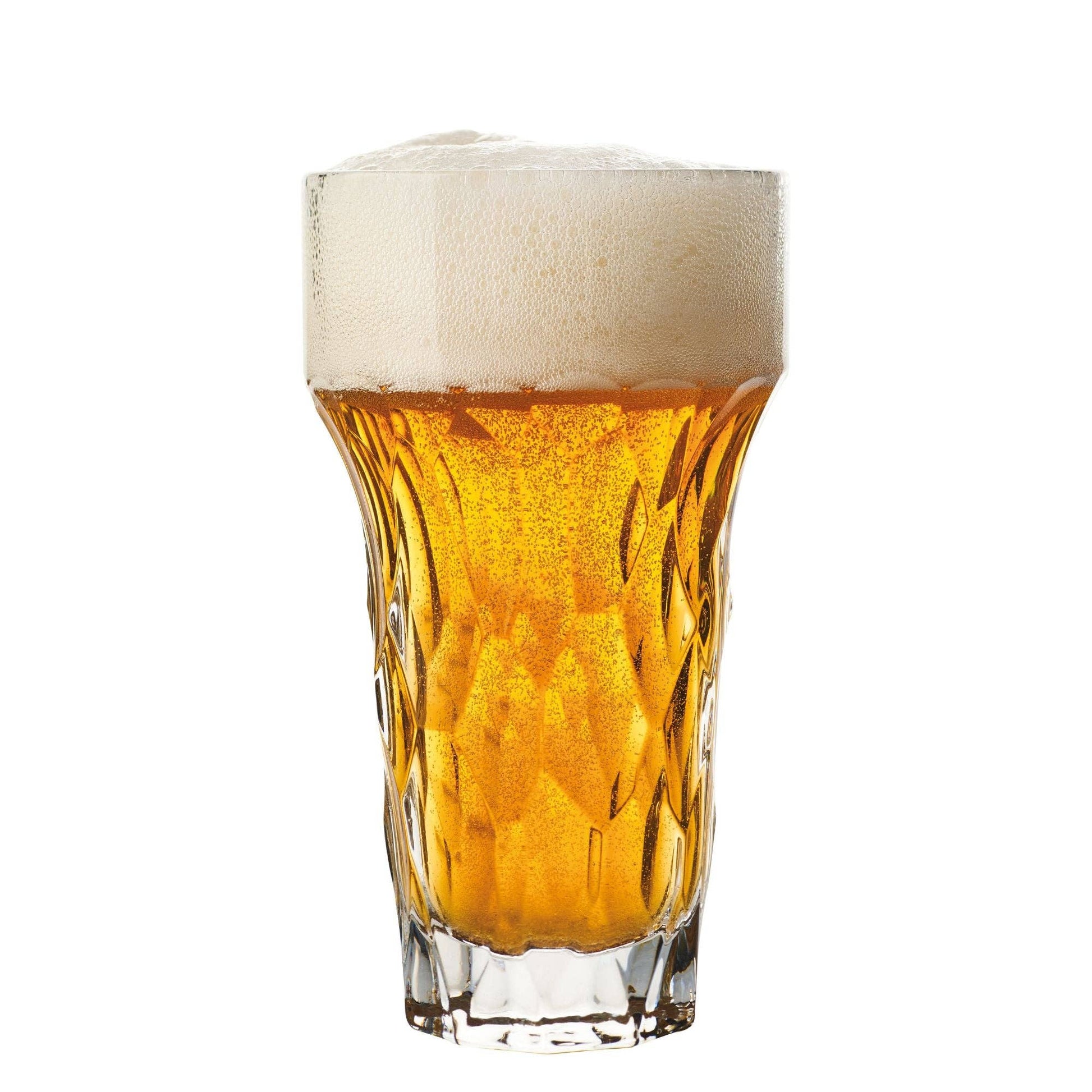 La Rochère Silex beer glass in clear French glass with clean flint-inspired lines