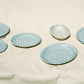 Egg Plate Stripe Baby Blue