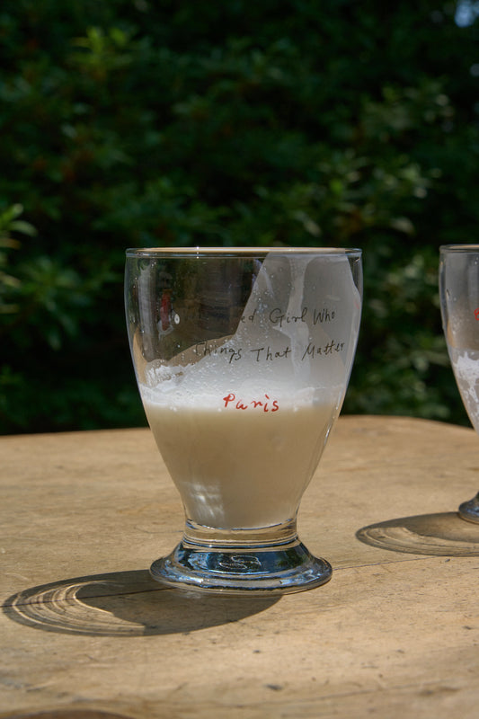 Tired Girl Glass Goblet