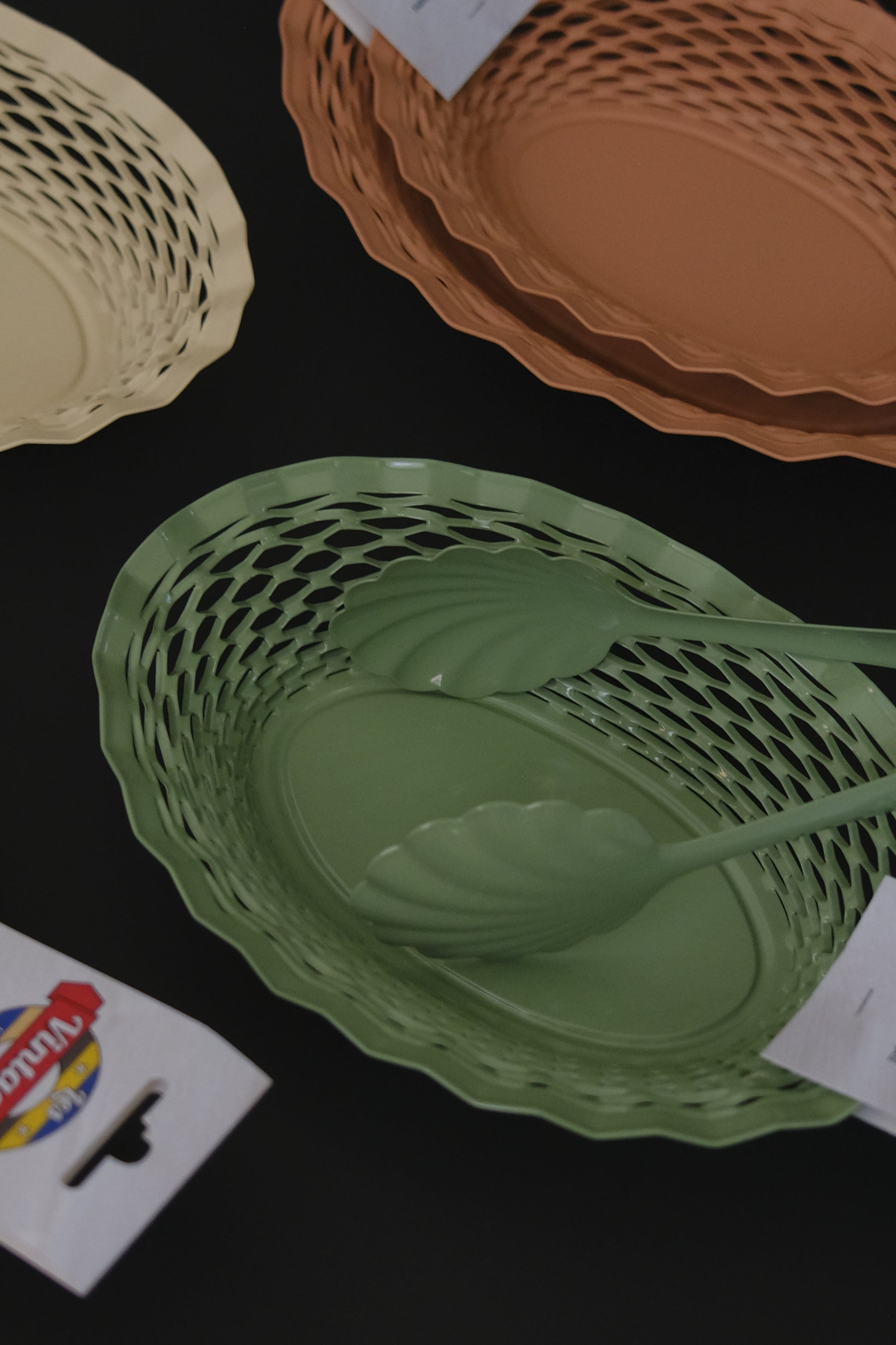 Pastel green woven bread basket lifestyle styling – Roger Orfevre