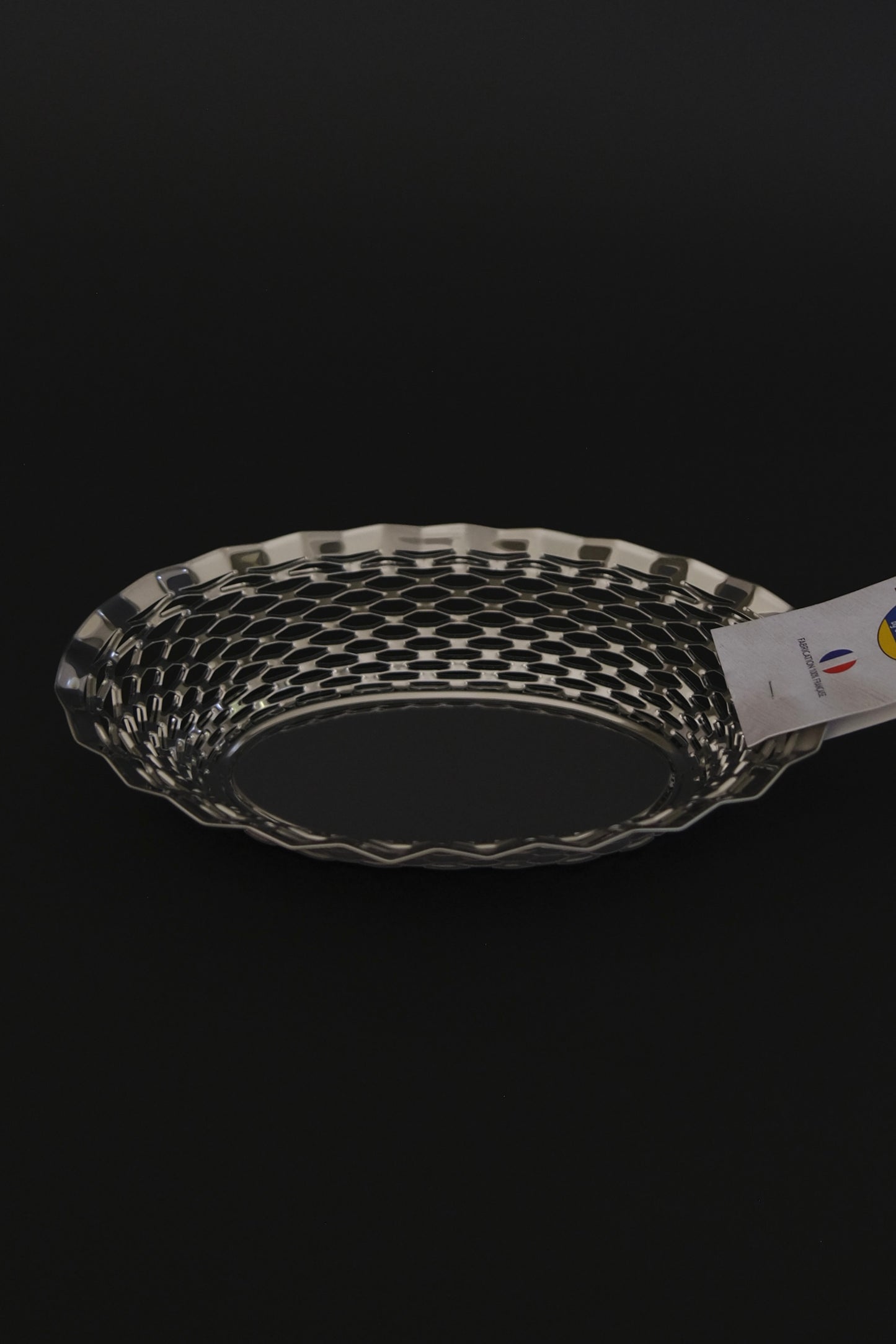 Roger Orfevre oval stainless steel bread basket 25x18cm for foodservice