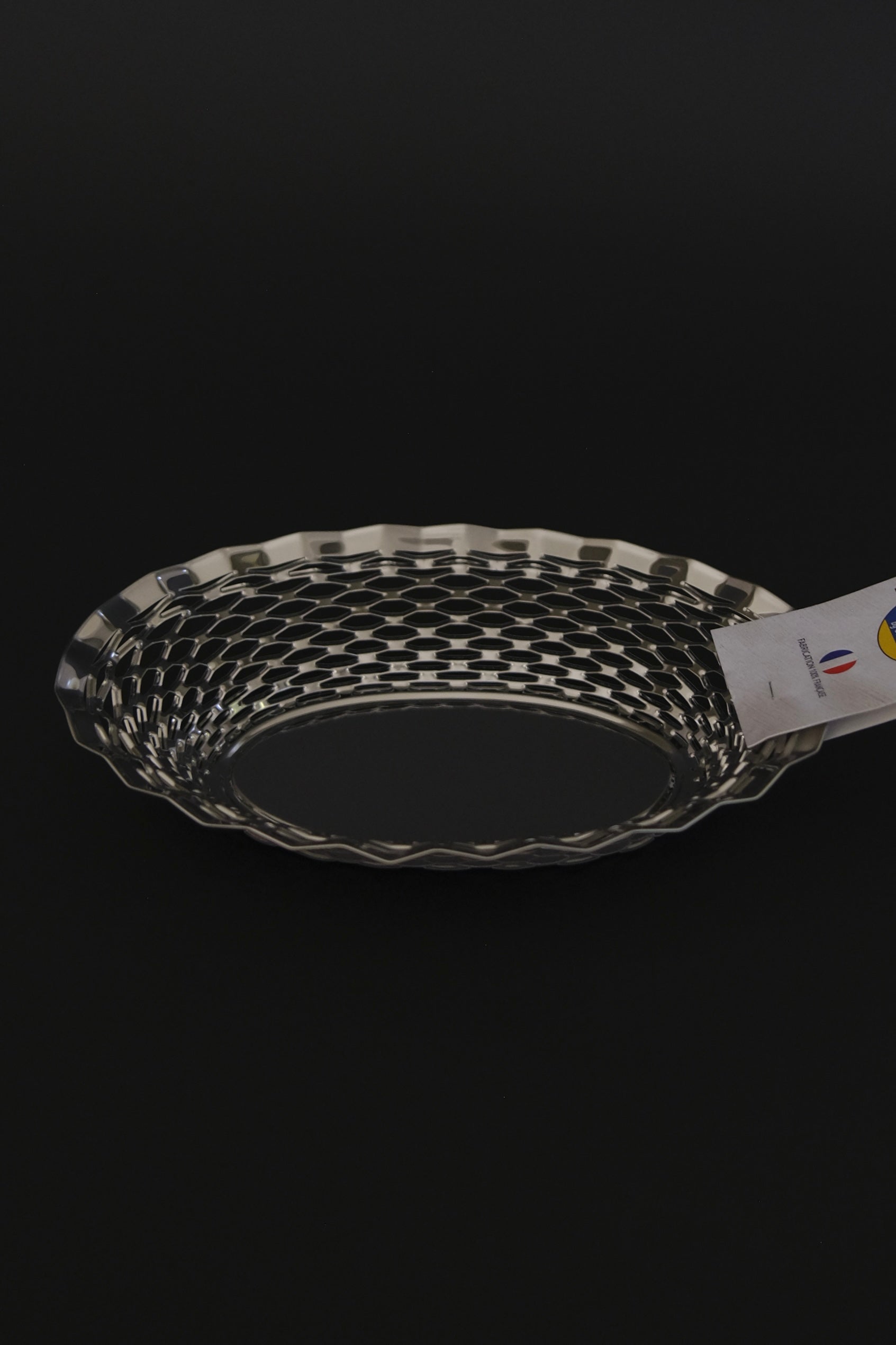Roger Orfevre oval stainless steel bread basket 25x18cm for foodservice