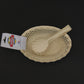 Roger Orfevre cream bread tong styled with bread basket on table