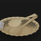Stainless steel vanilla bread basket top-down view – Roger Orfevre