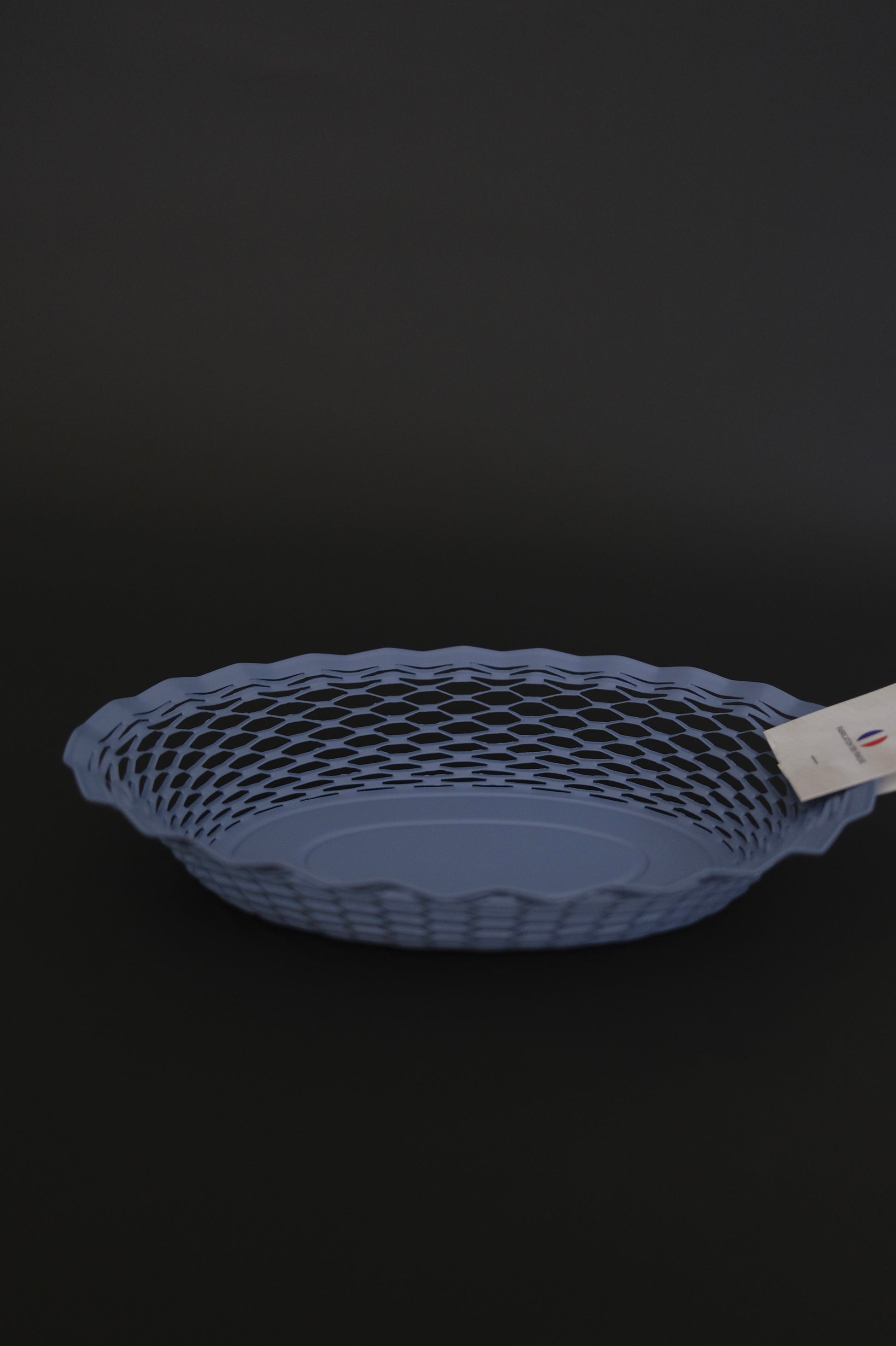 Roger Orfevre pastel blue bread basket styled with sourdough bread