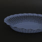 Pastel blue bread basket Roger Orfevre overhead detail view