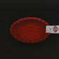 Roger Orfevre red bread basket overhead view artisan tableware
