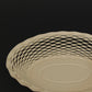 Vanilla stainless steel bread basket side view – Roger Orfevre