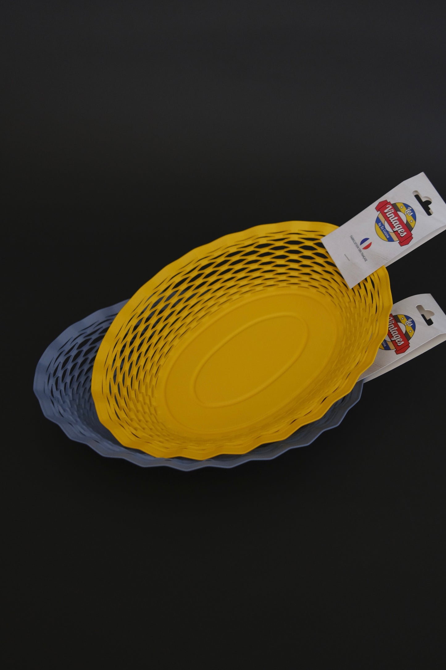 Pollen yellow bread basket large overhead view – Roger Orfevre
