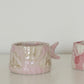 Strawberry Milkshake pink mermaid tail ceramic cup, front view