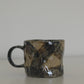 Salted Caramel Macchiato brown ceramic mug, front view