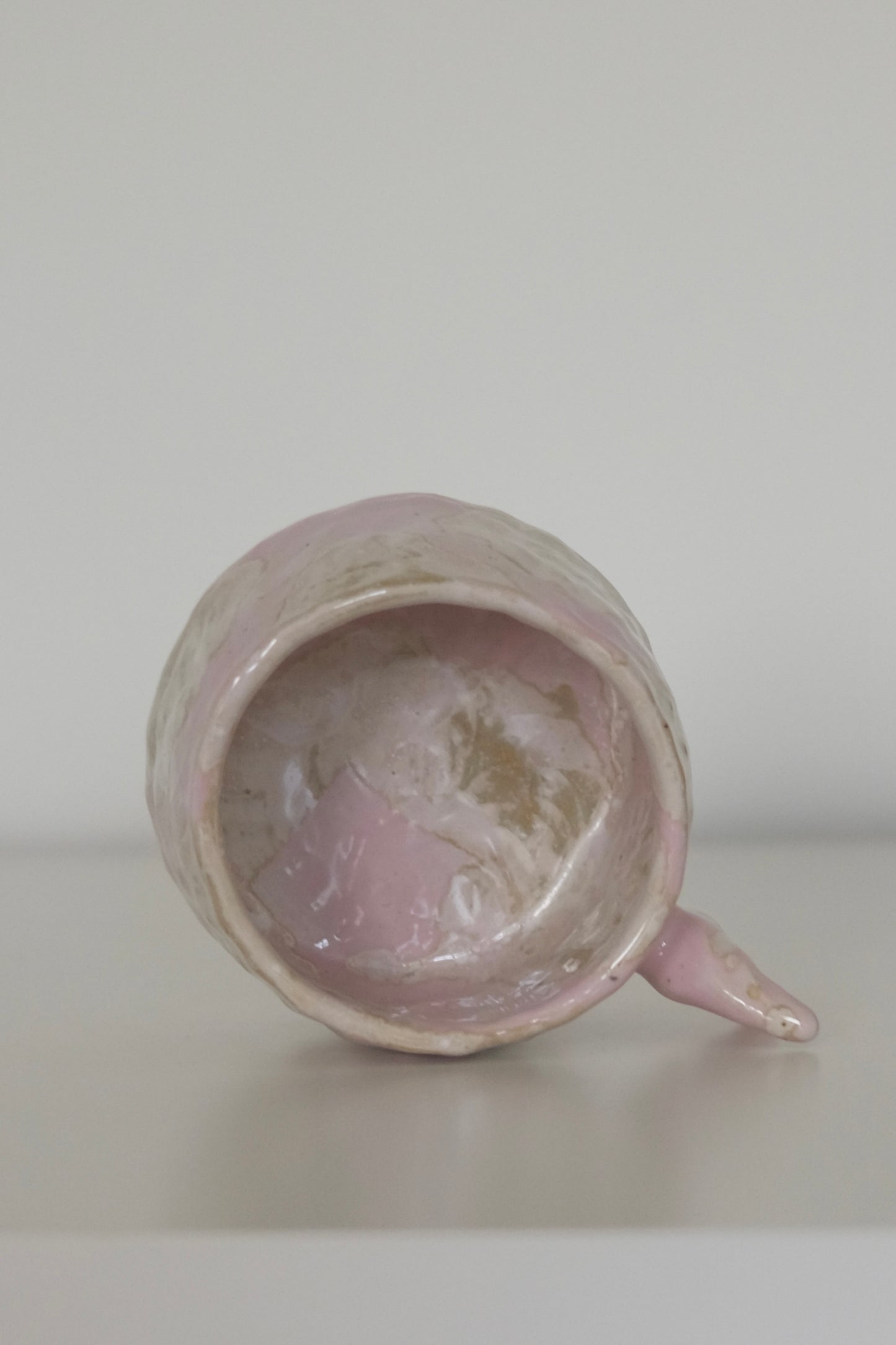 Mermaid Tail Cup in Strawberry Milkshake shown from the side