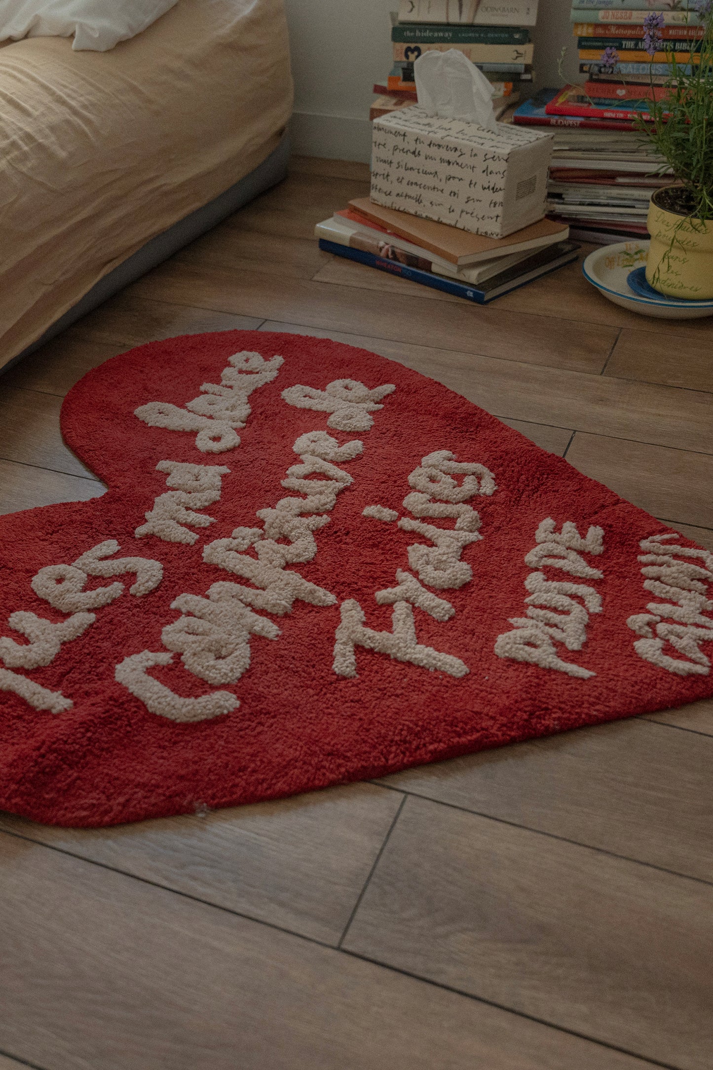 Heart Shaped Rug (Chilli)