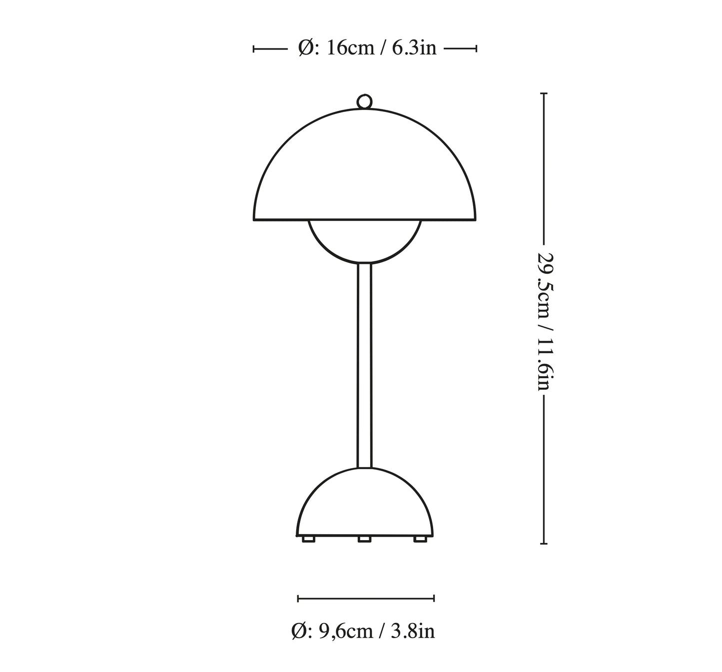 Flowerpot Portable Table Lamp VP9 (Signal Green)