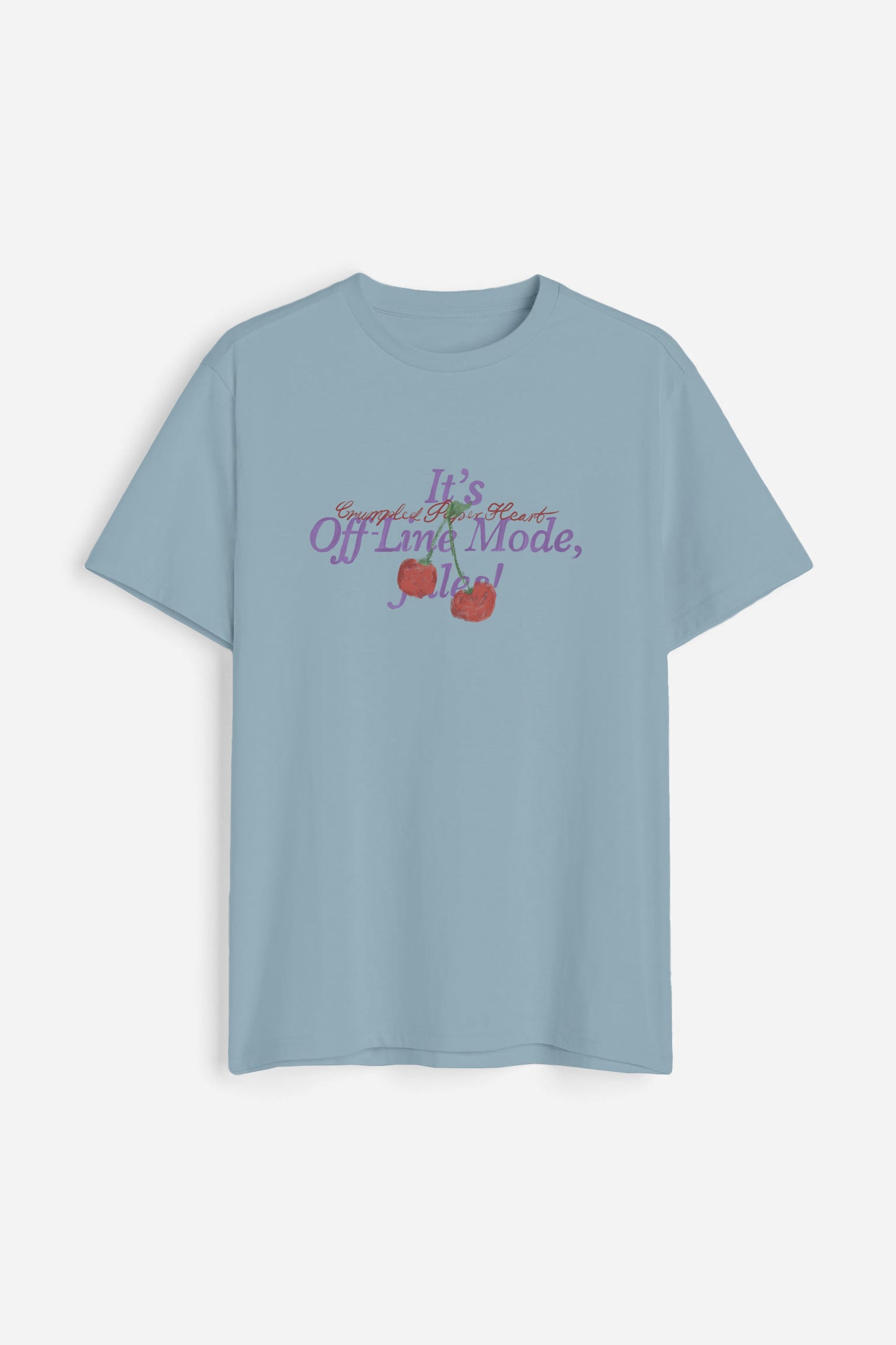 Tired Girl T-Shirt (Sky)