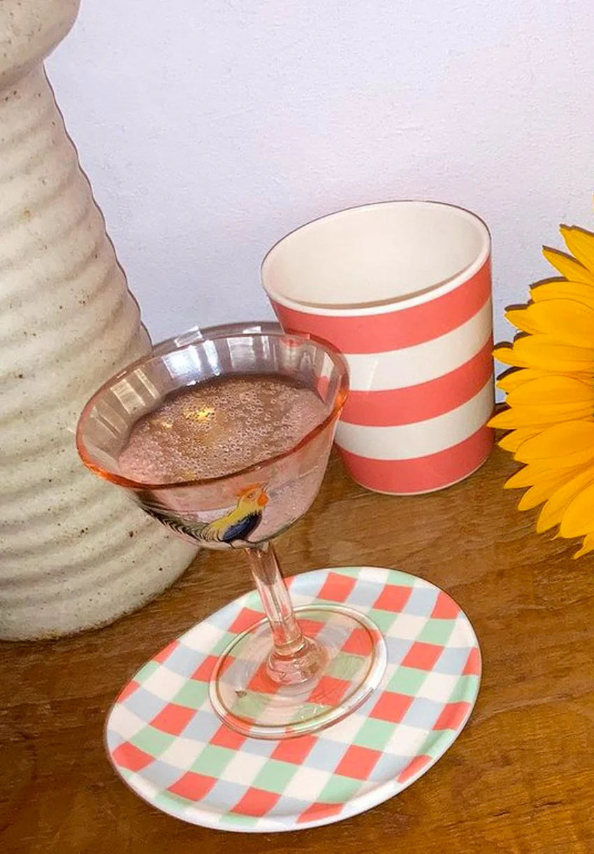 Gingham coaster