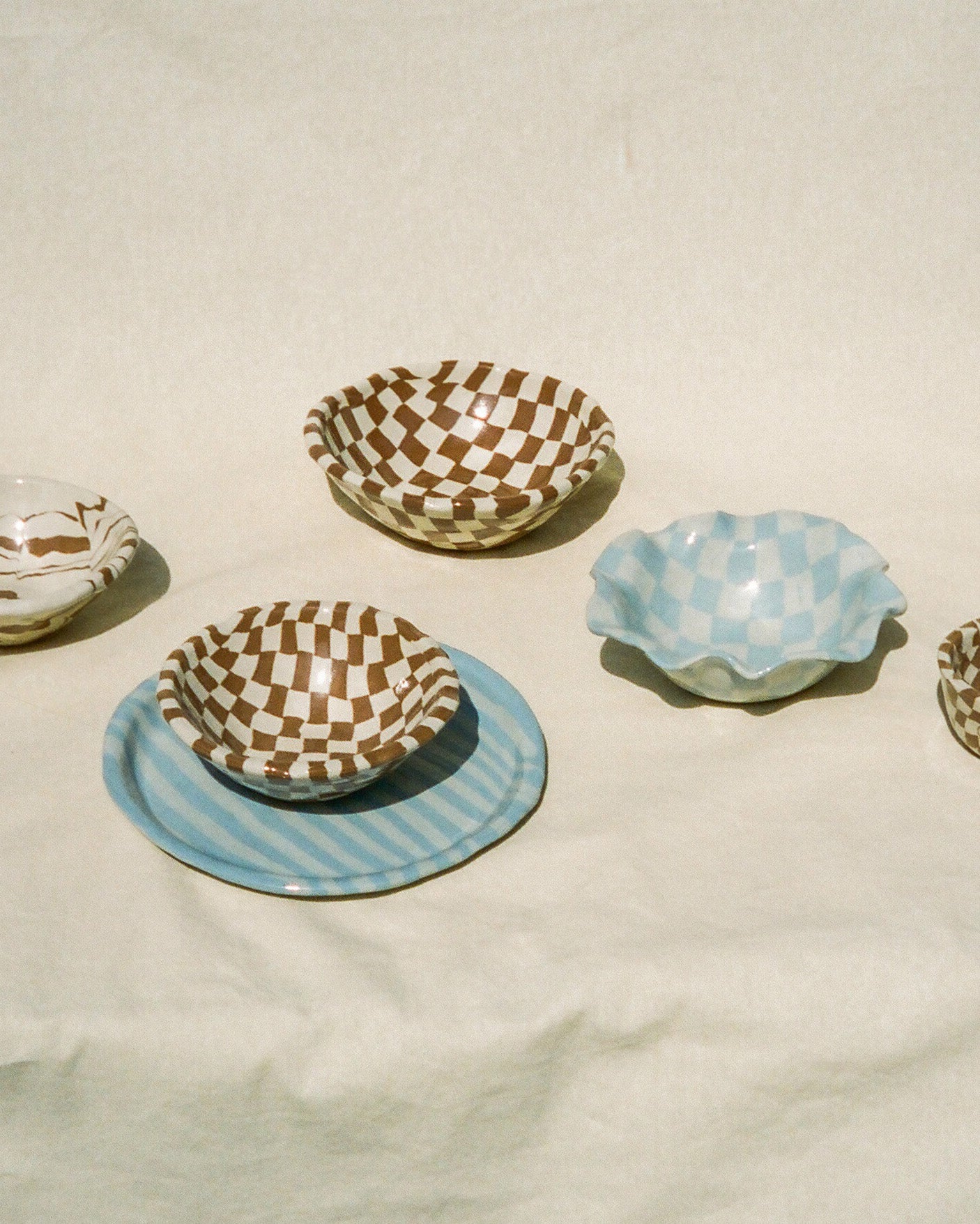 Plate Stripe Baby Blue