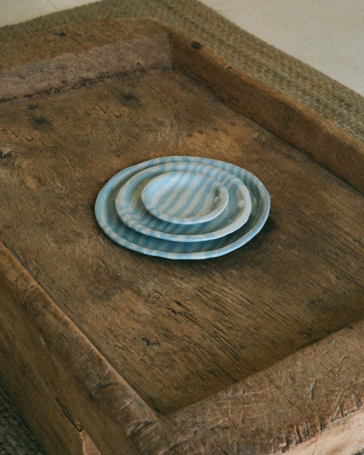 Plate Stripe Baby Blue