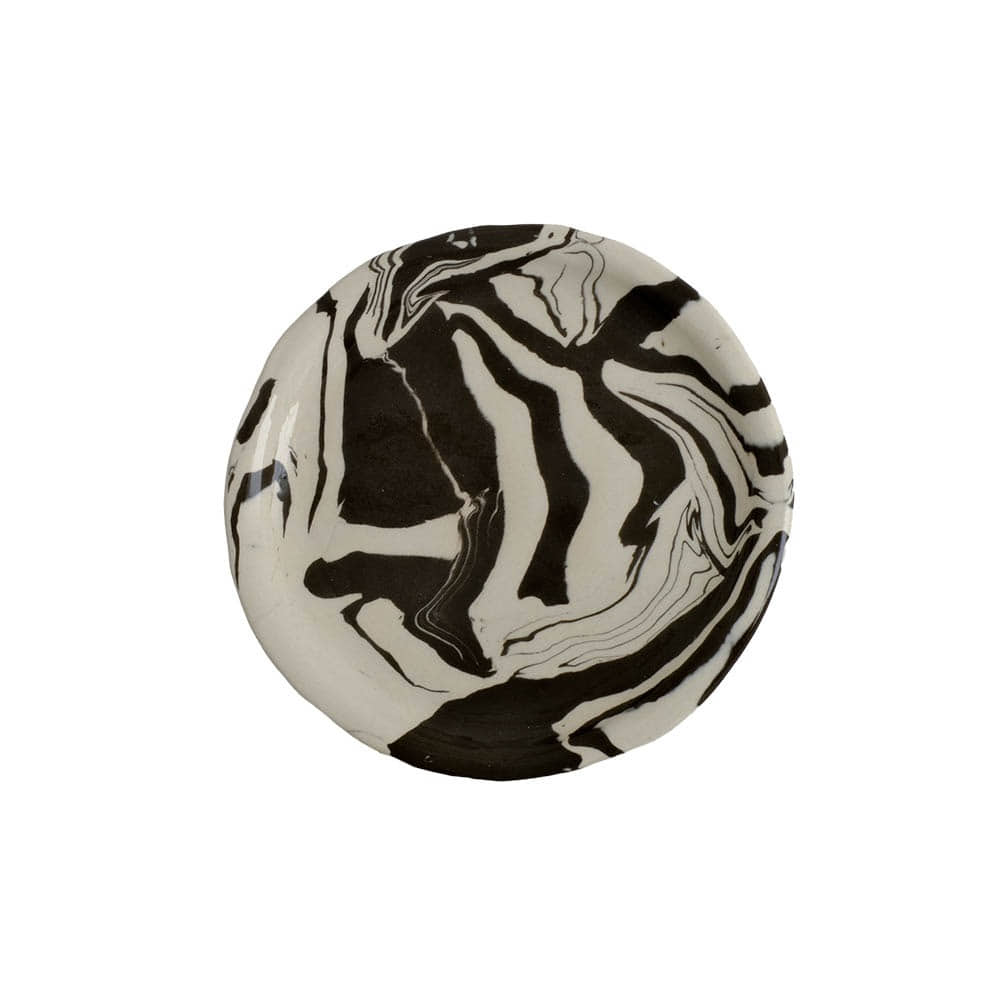 Plate Marble Black