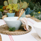Overhead view of the empty La Rochère Bee ceramic serving bowl