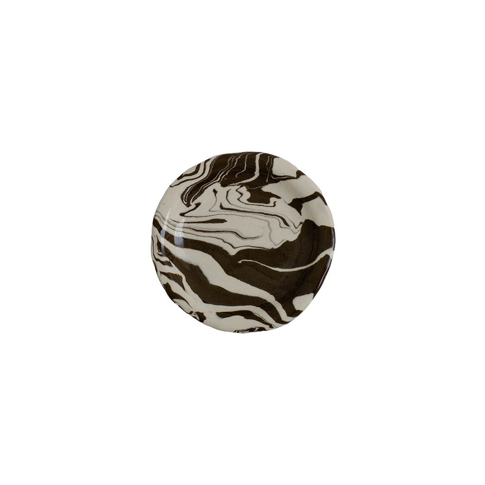 Plate Marble Black