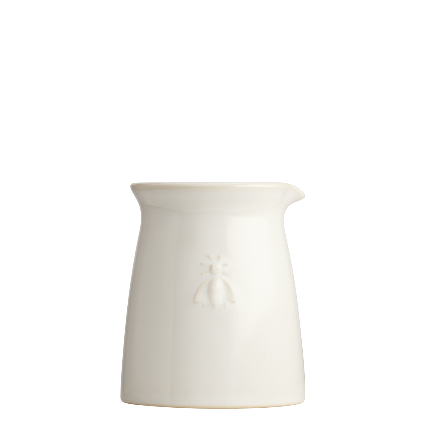 La Rochère Bee ceramic creamer in ecru with embossed bee motif