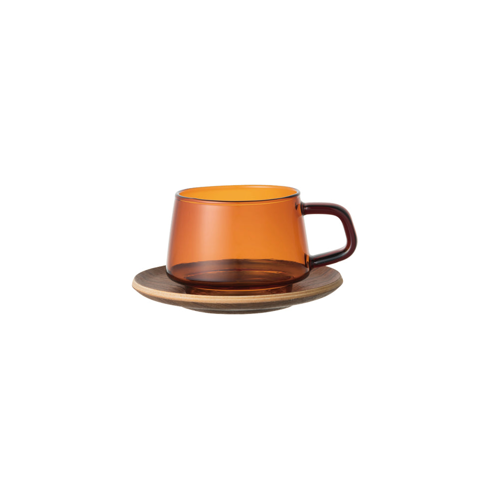 SEPIA Cup Amber & Saucer 270ml