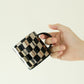 Black/ White Gold Checkerboard
